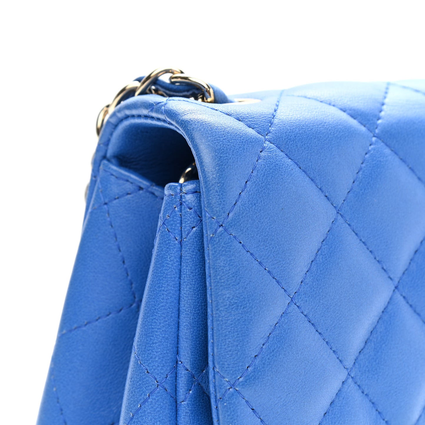 Lambskin Quilted Mini Square Flap Blue