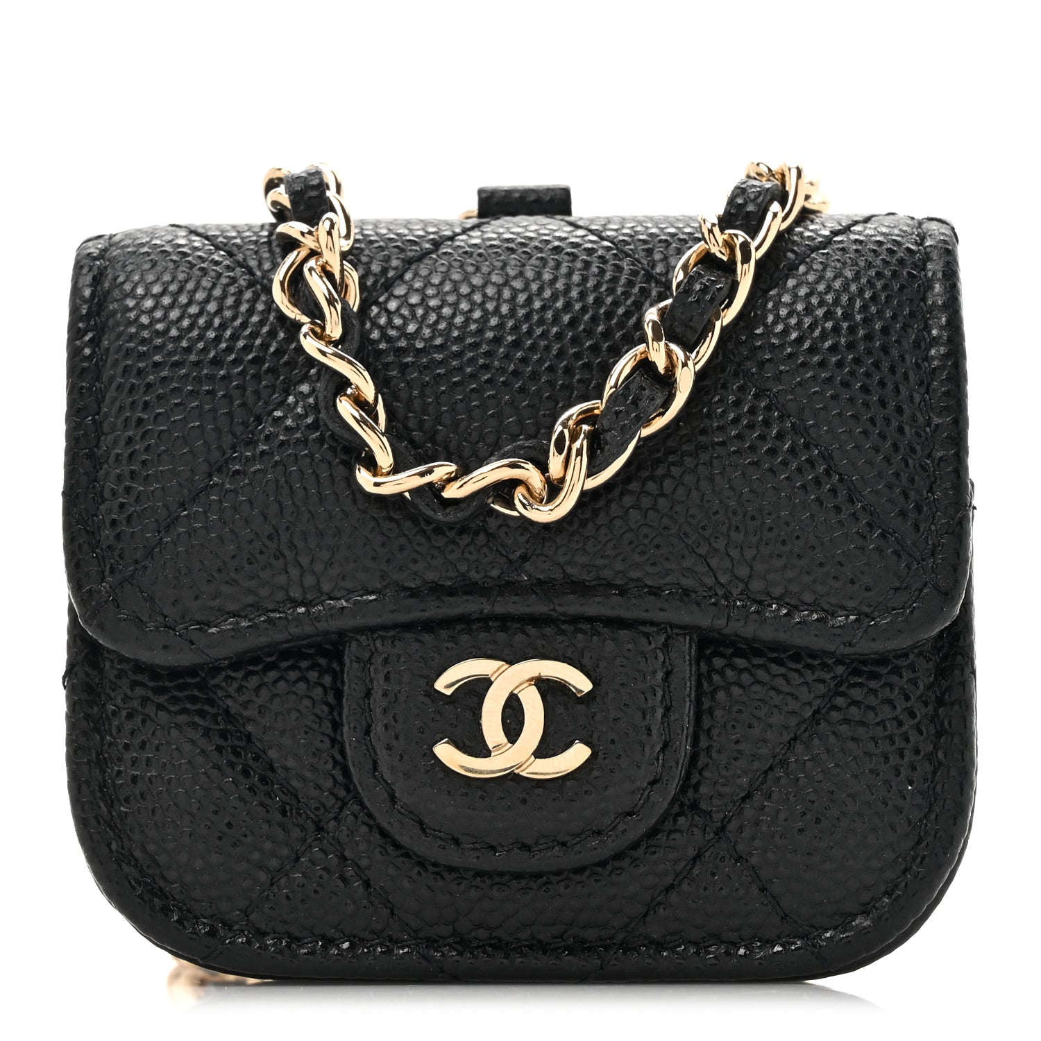 Chanel Caviar Quilted Airpods Pro Case Black 1 of 14