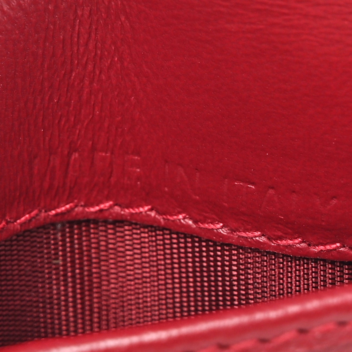 Patent Cannage Small Lady Dior Flap Card Holder Scarlet