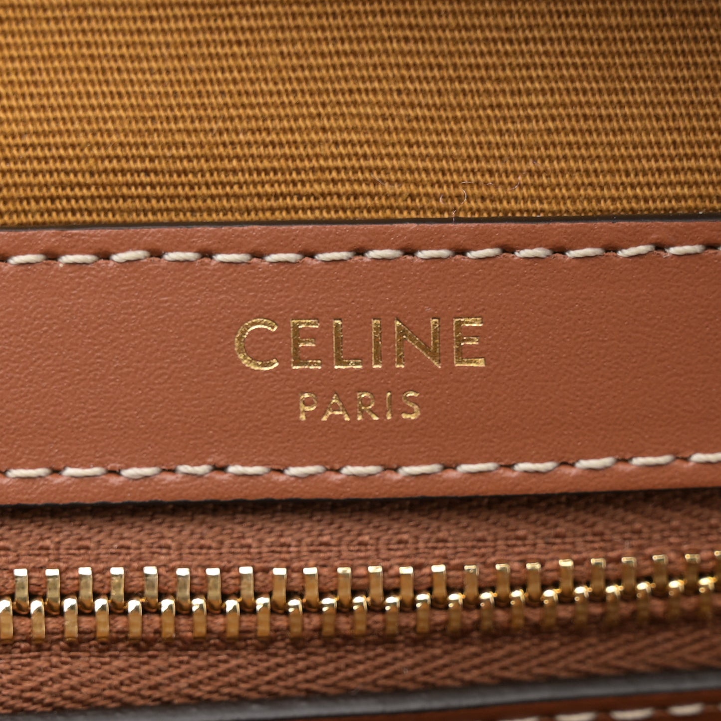 Triomphe Canvas Calfskin Large Boston Bag Tan