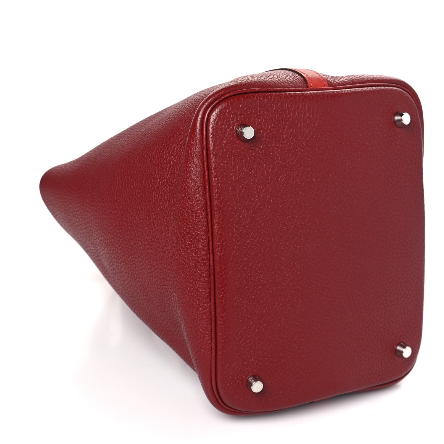 Hermes Taurillon Clemence Swift Picotin Lock 22 MM Rouge H Brique 8 of 9