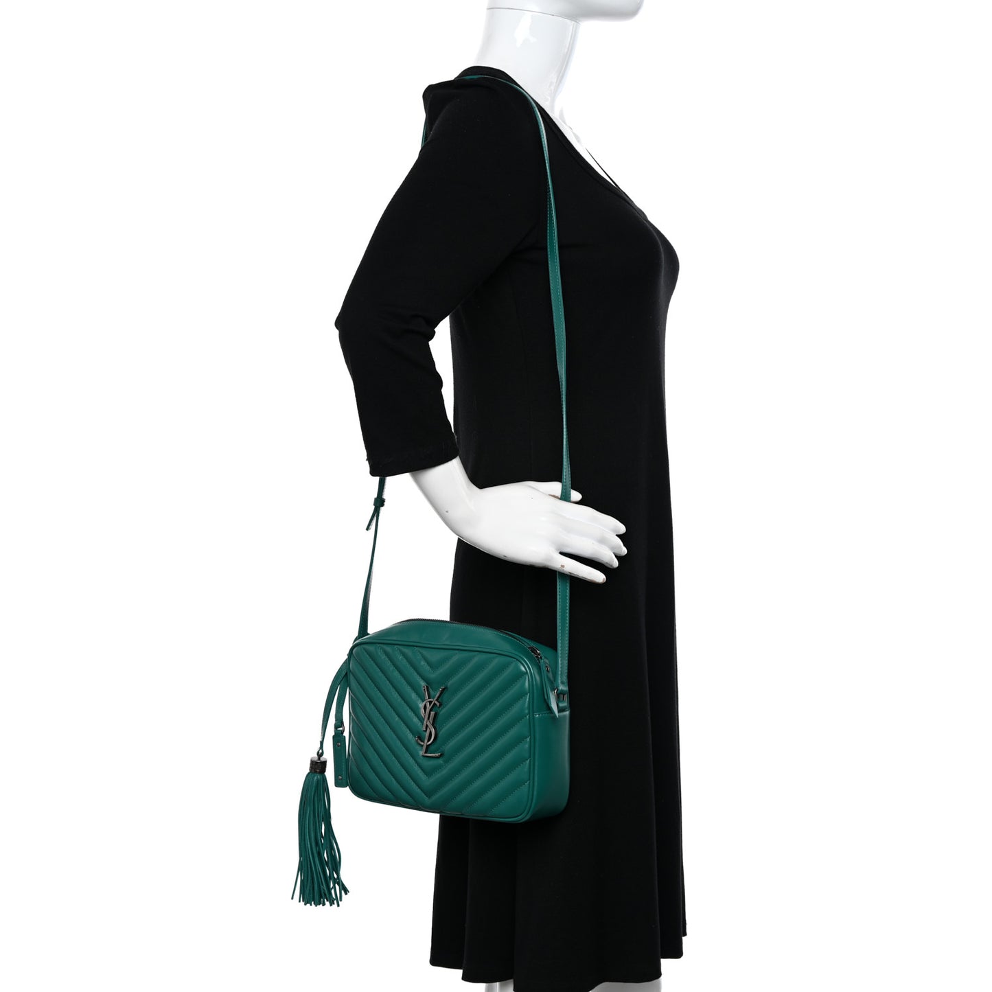 Calfskin Matelasse Monogram Lou Camera Bag Malachite