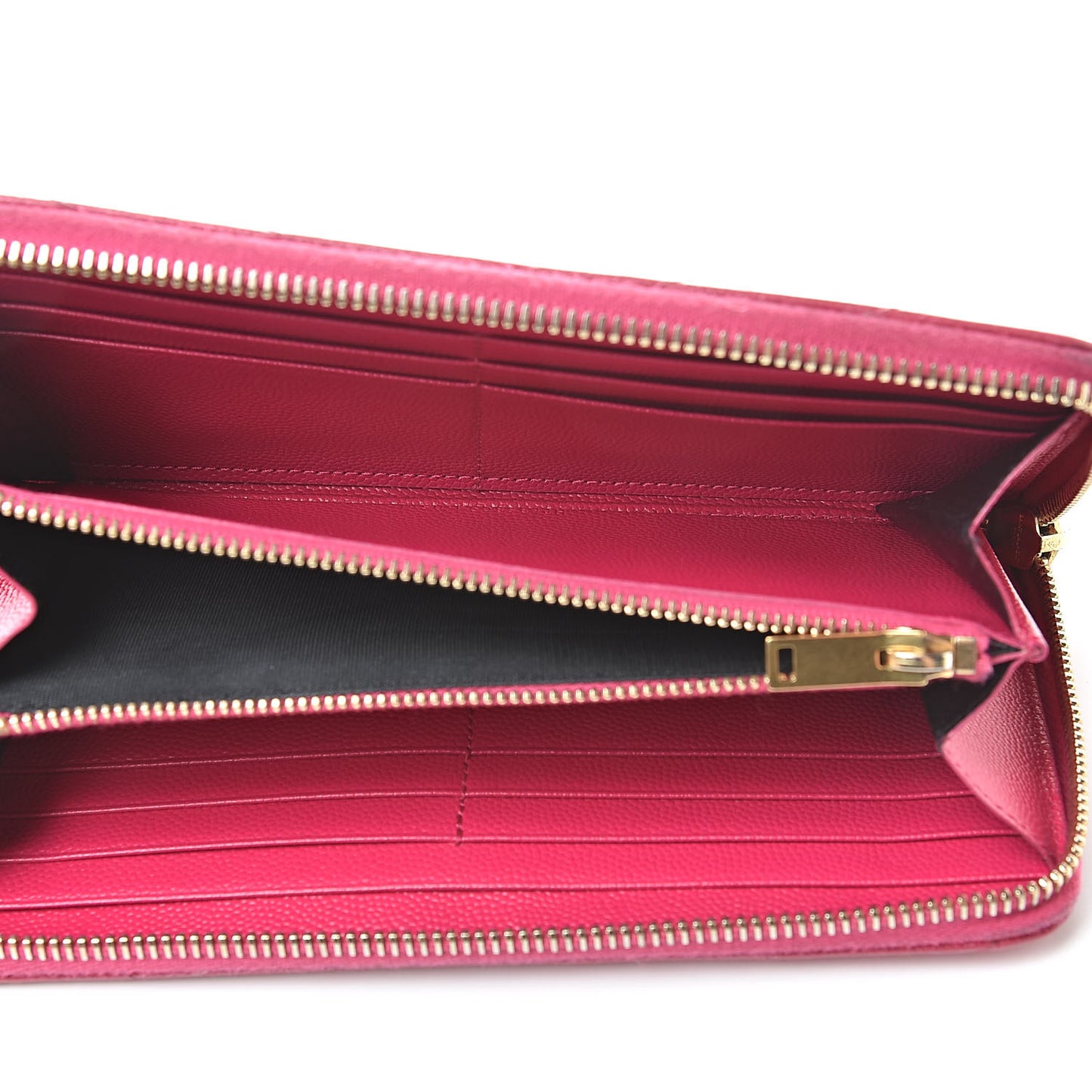 Grain De Poudre Matelasse Chevron Monogram Zip Around Wallet Bubblegum