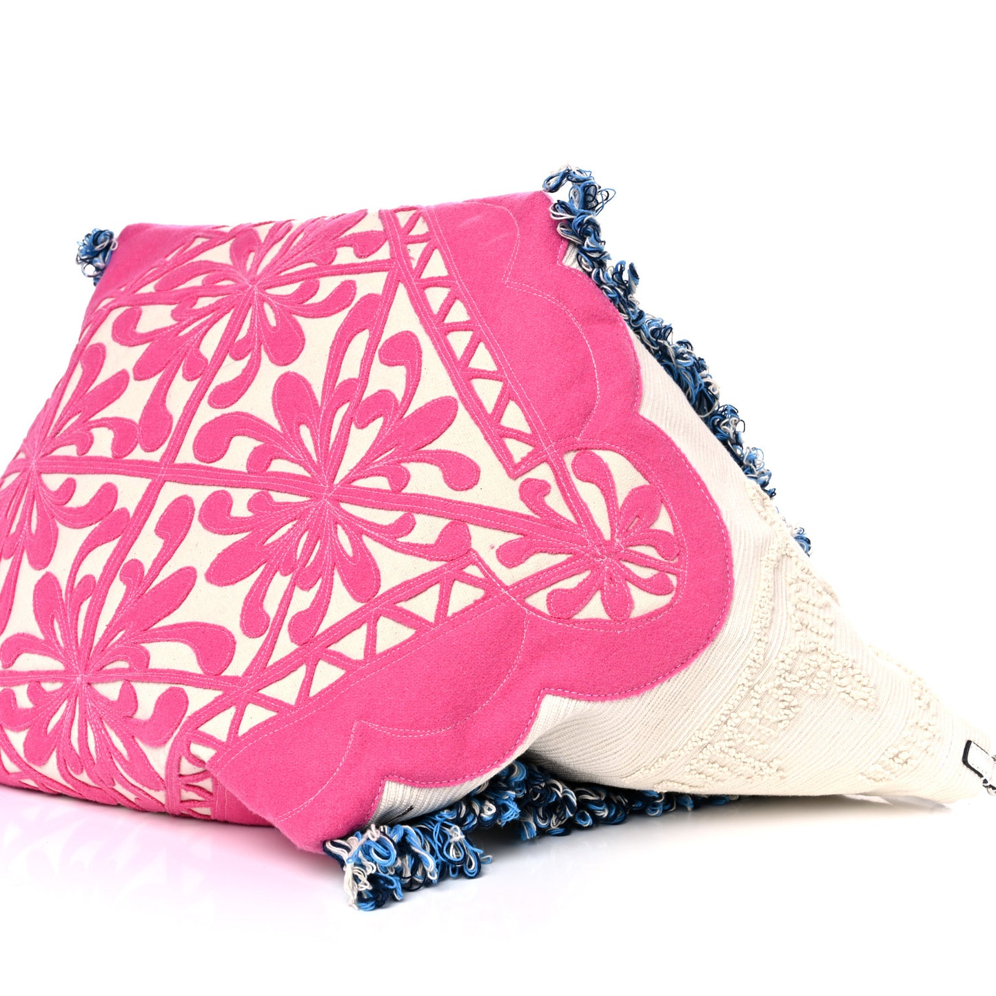 Cotton Embroidered Portugaba Tote Ivory Multi