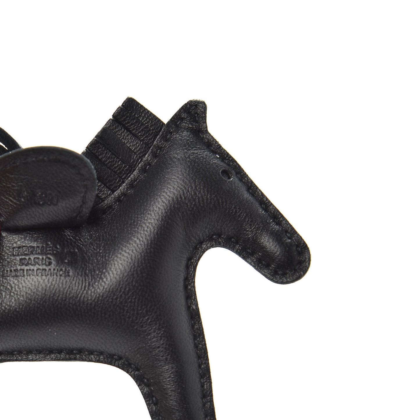 Milo Lambskin Matte Alligator Touch Grigri Rodeo Horse Bag Charm PM So Black