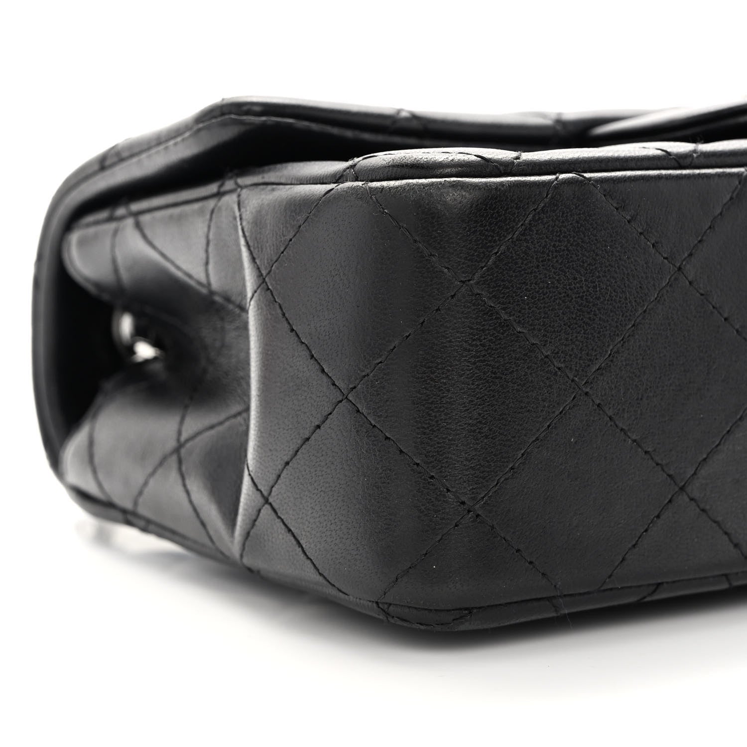 Chanel Lambskin Quilted Mini Rectangular Flap Black 9 of 10