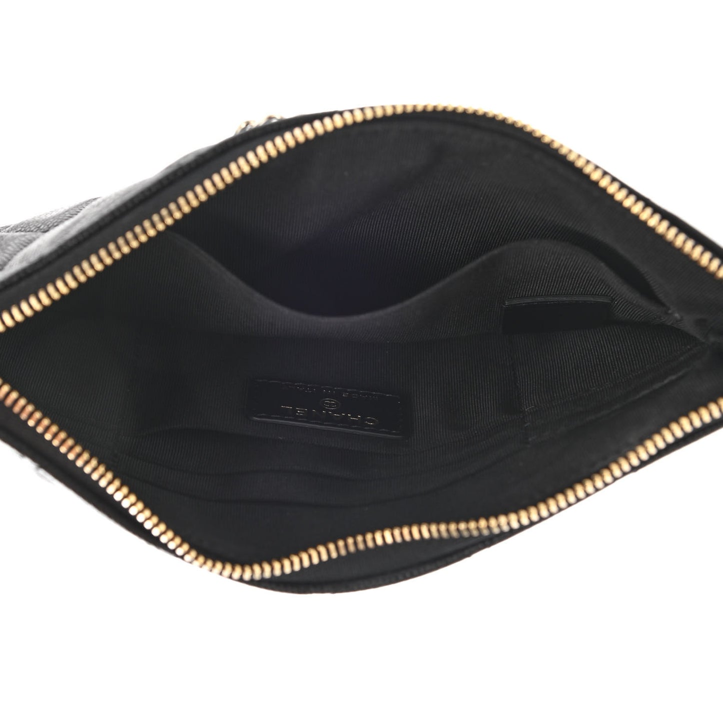 Caviar Quilted Small French New Wave CC Pouch Black