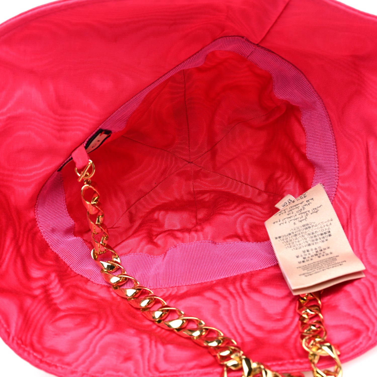 Gucci Nylon GG Elevation Clock Moiret Mirage Bucket Hat M Lampone 6 of 7