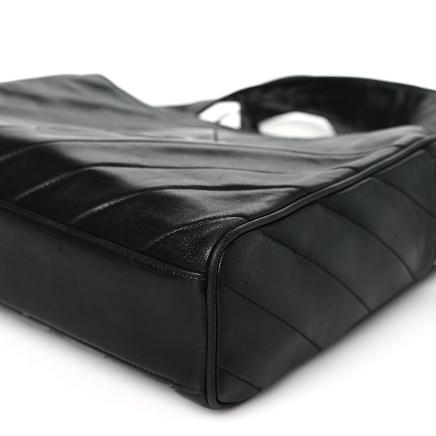 Lambskin Quilted CC Tassel Camera Case Black