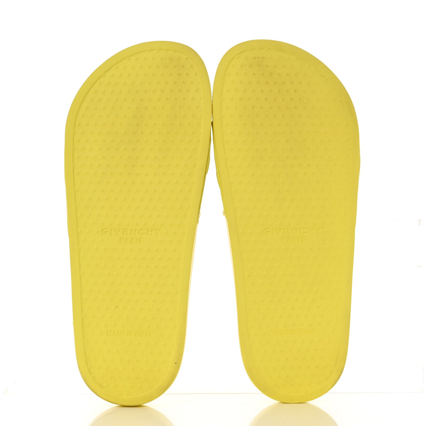 Rubber Logo 4G Pool Slide Sandals 38 Fluo Yellow