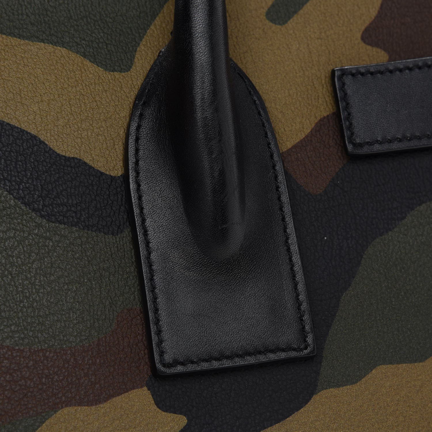 Saint Laurent Calfskin Camouflage Small Sac De Jour Kaki Black 11 of 15