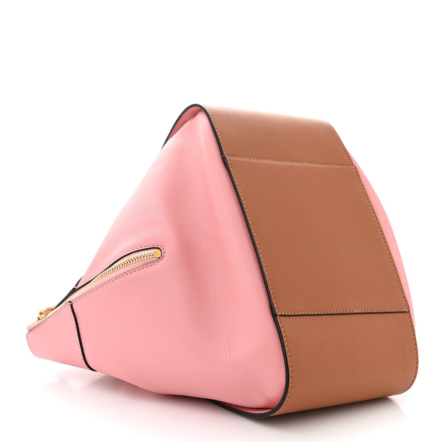Calfskin Small Hammock Shoulder Bag Pastel Pink Tan