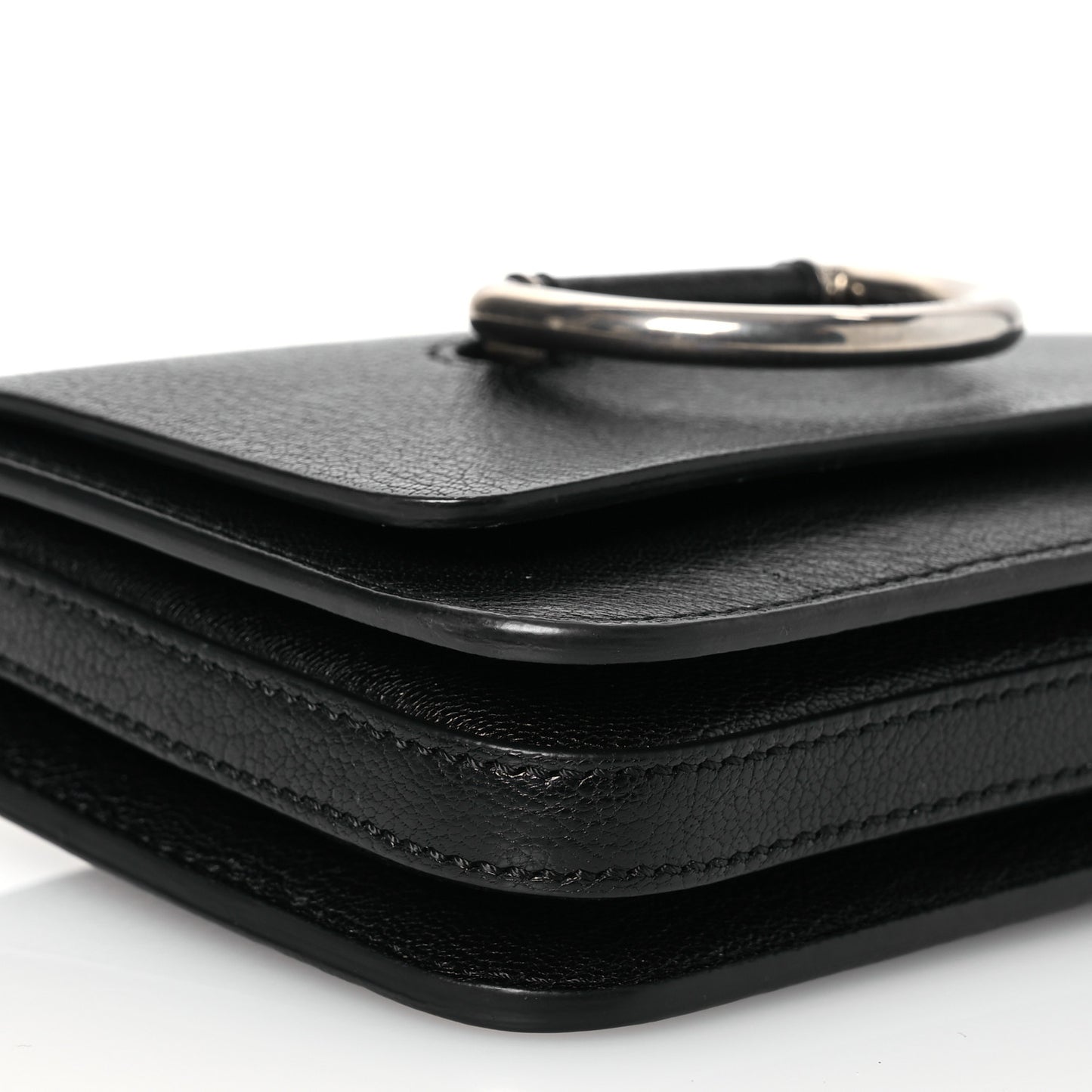 Goatskin Mini D-Ring Bag Black