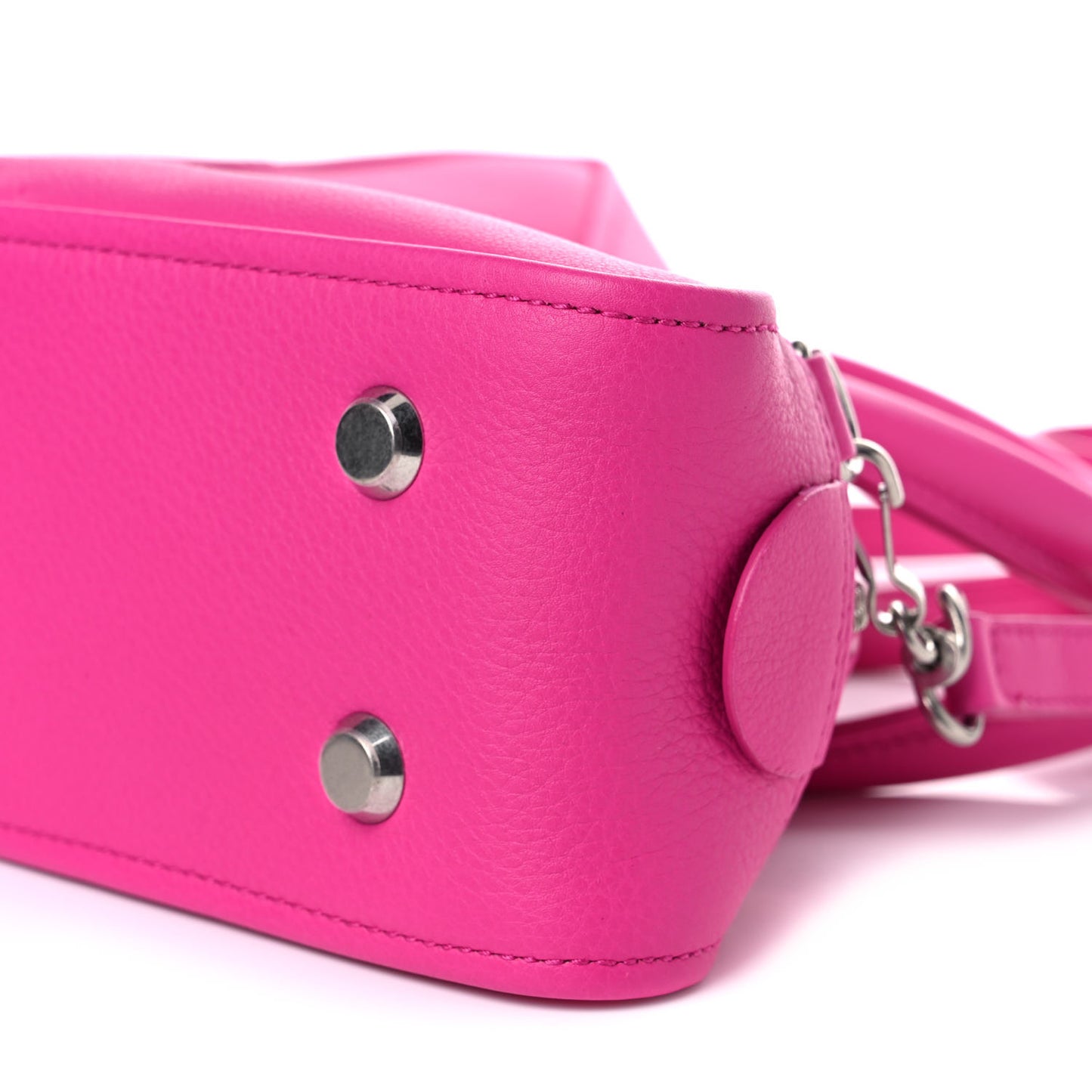 Calfskin XS Triangle Duffle Acid Pink