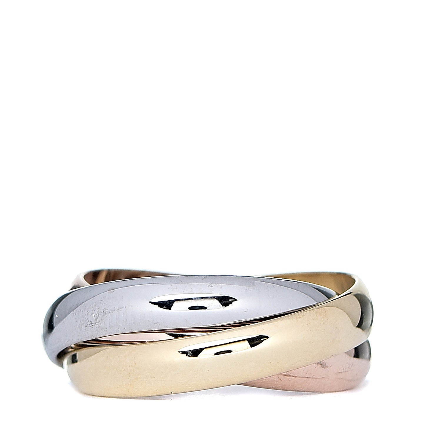 18K Pink Yellow White Gold Classic Trinity Ring 50 5.25