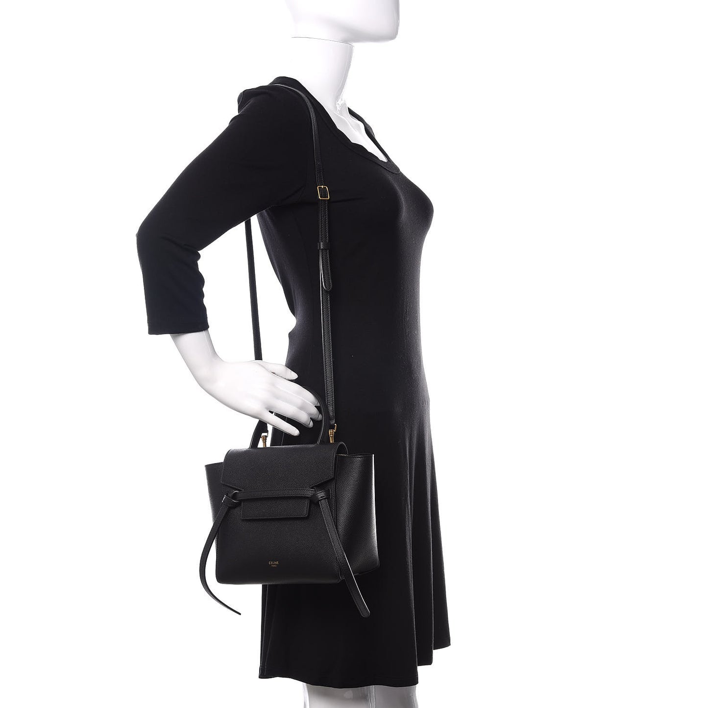 Grained Calfskin Nano Belt Bag Black