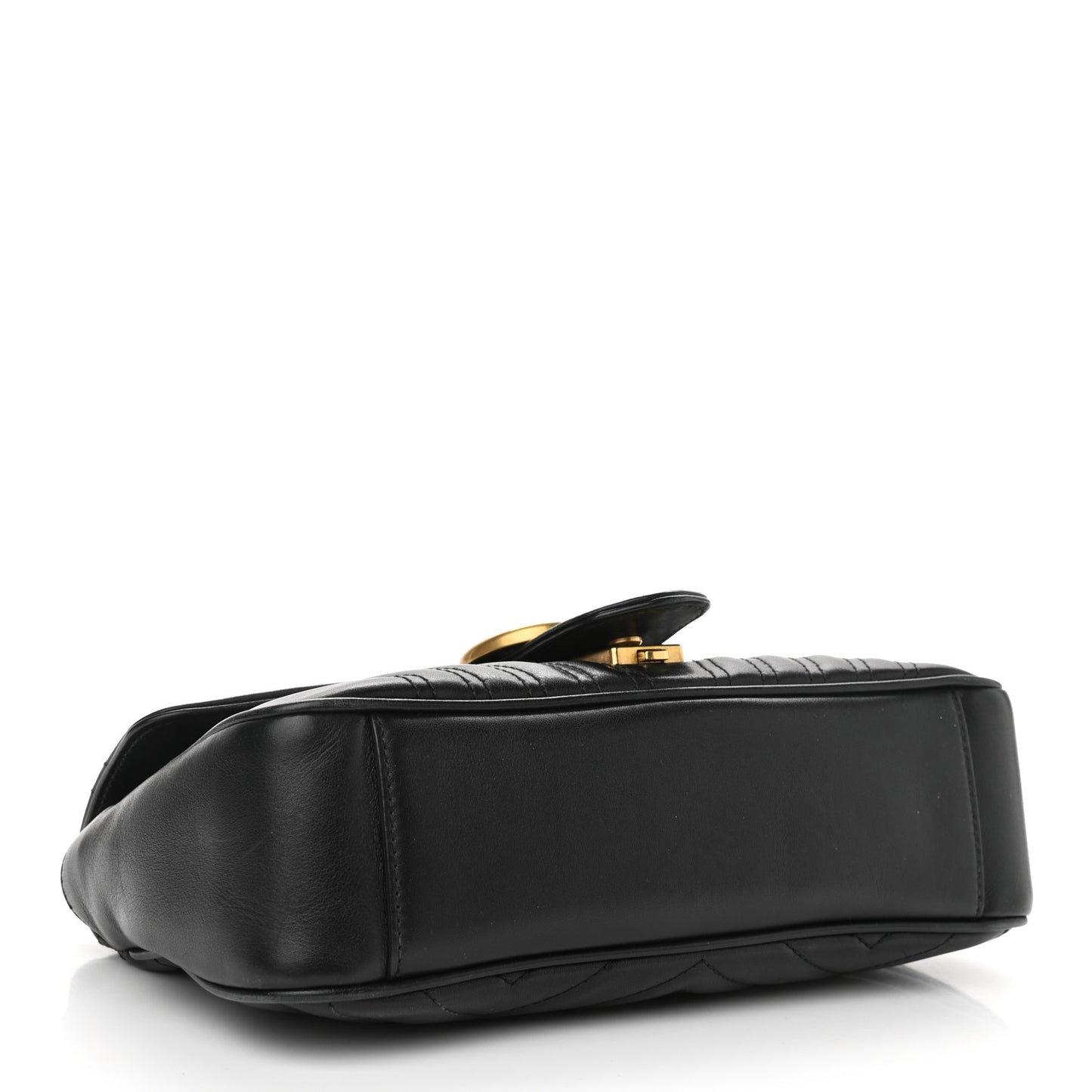 Calfskin Matelasse Small GG Marmont Shoulder Bag Black