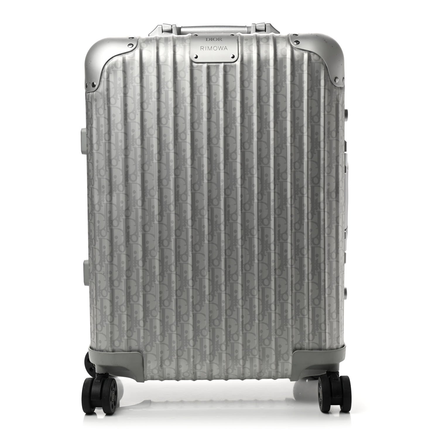 Christian Dior X RIMOWA Aluminum Gradient Cabin Luggage Silver