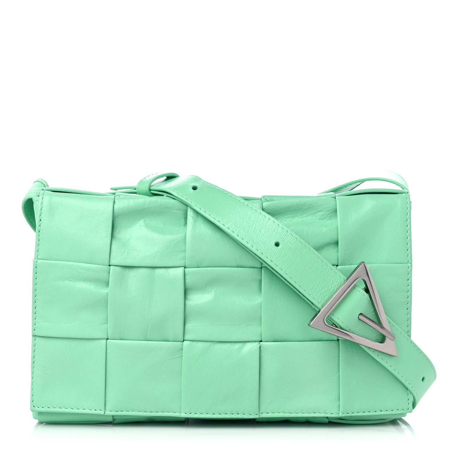 Bottega Veneta Calfskin Maxi Intreccio Cassette Crossbody Bag Fountain 1 of 8