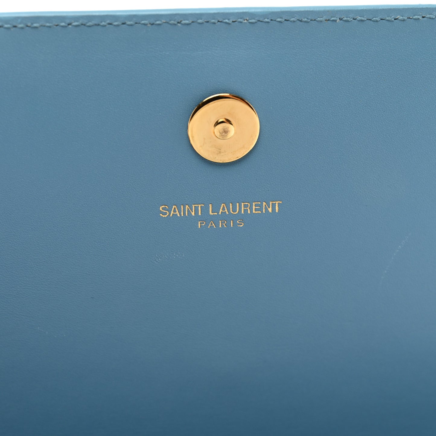 Smooth Calfskin Classic Monogram Cassandre Clutch Blue Glacier