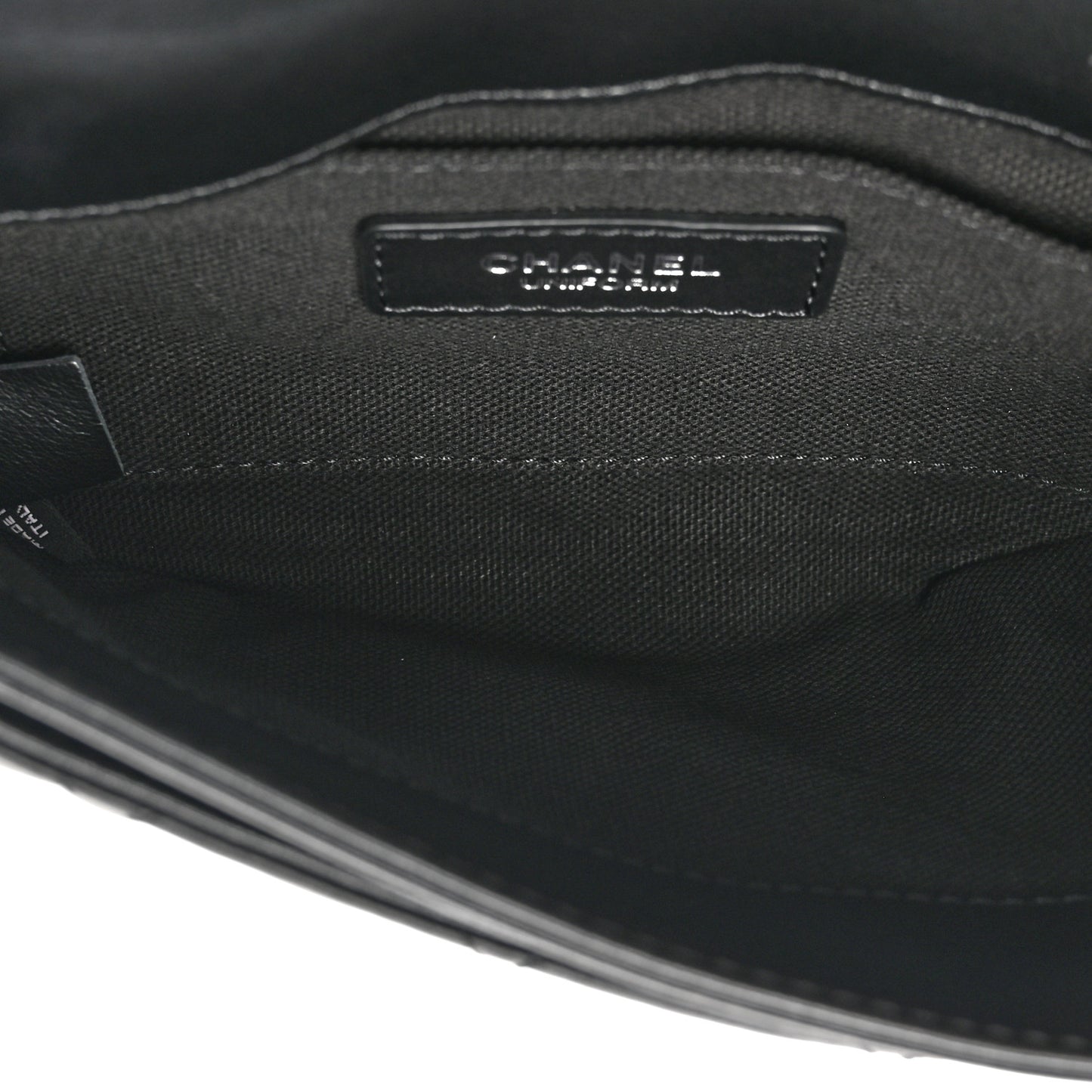 Calfskin Quilted CC Uniform Flap Belt Bag Black