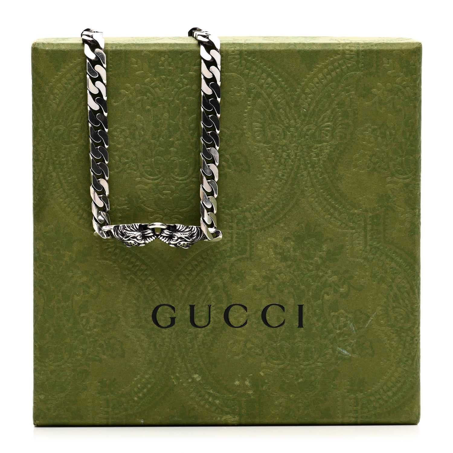 Gucci Sterling Silver Tigers  Head Choker Chain Necklace 6 of 6