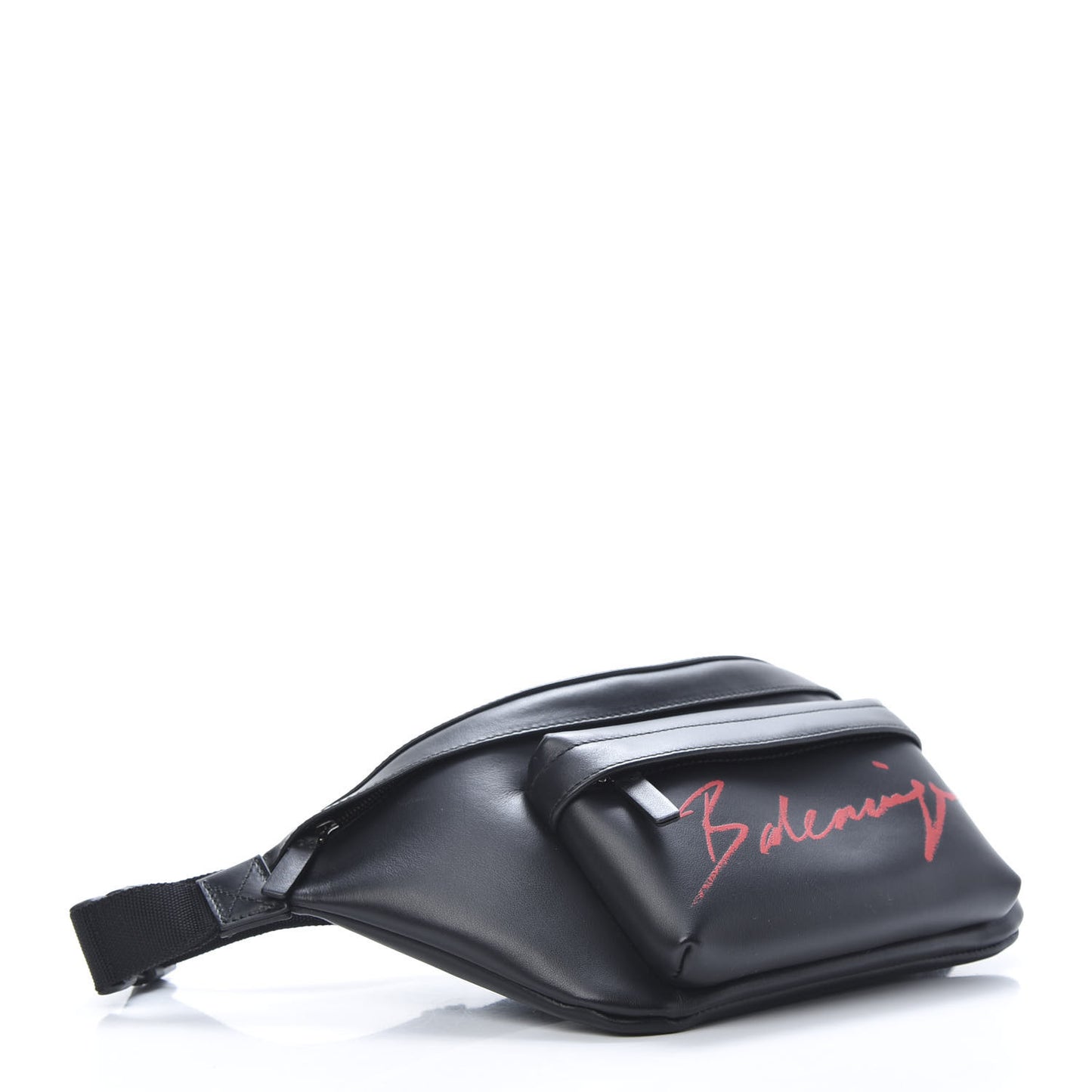 Supple Calfskin Signature Logo Large Everyday Beltpack Black