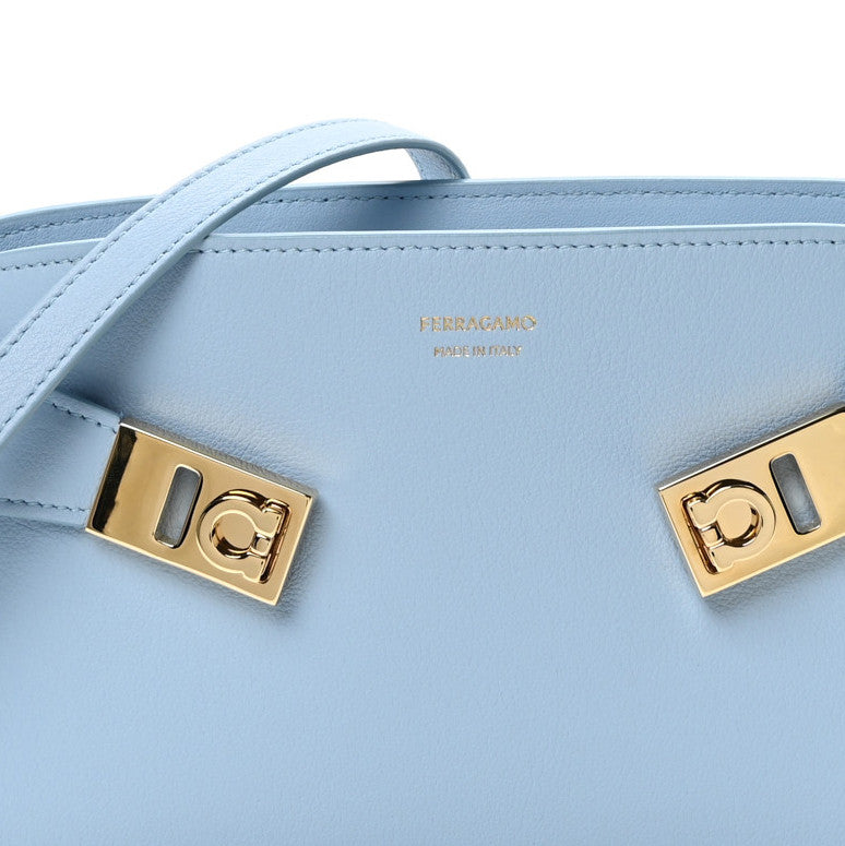 Calfskin Mini Hug Crossbody Bag Sky Blue