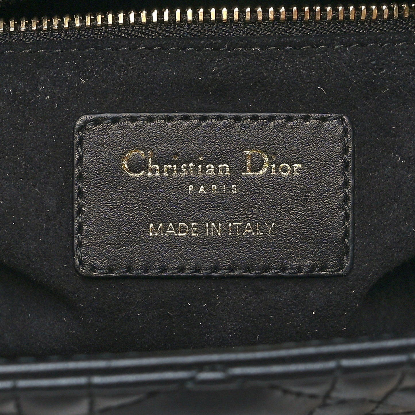 Lambskin Cannage Medium Lady Dior Black