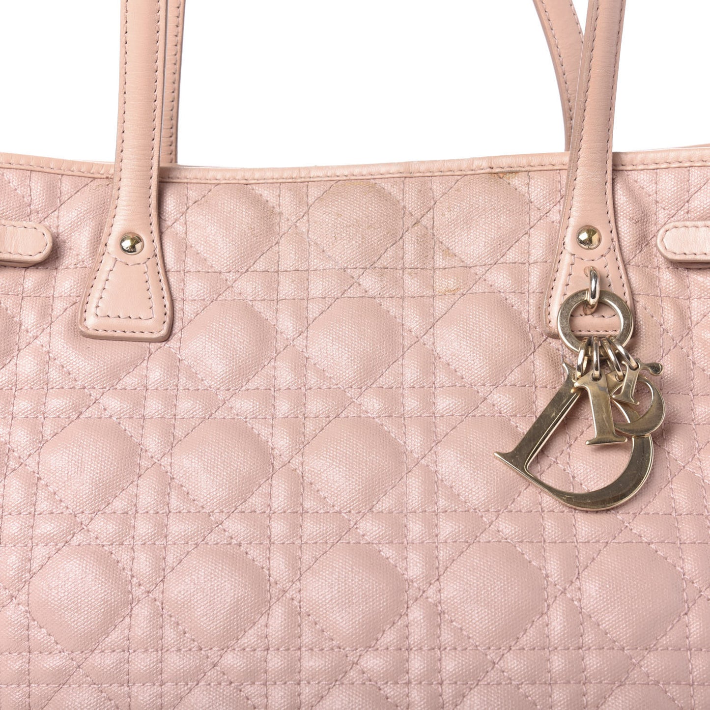 Coated Canvas Cannage Medium Panarea Tote Rosato
