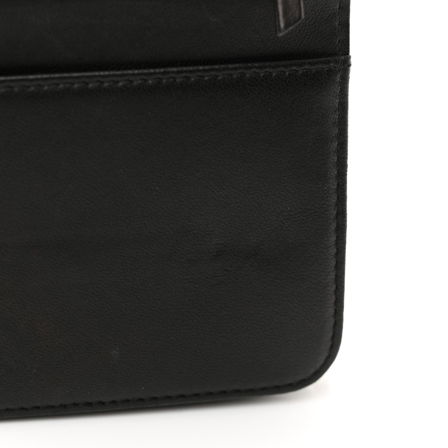 Patent Quilted Coco Boy Wallet On Chain WOC Black