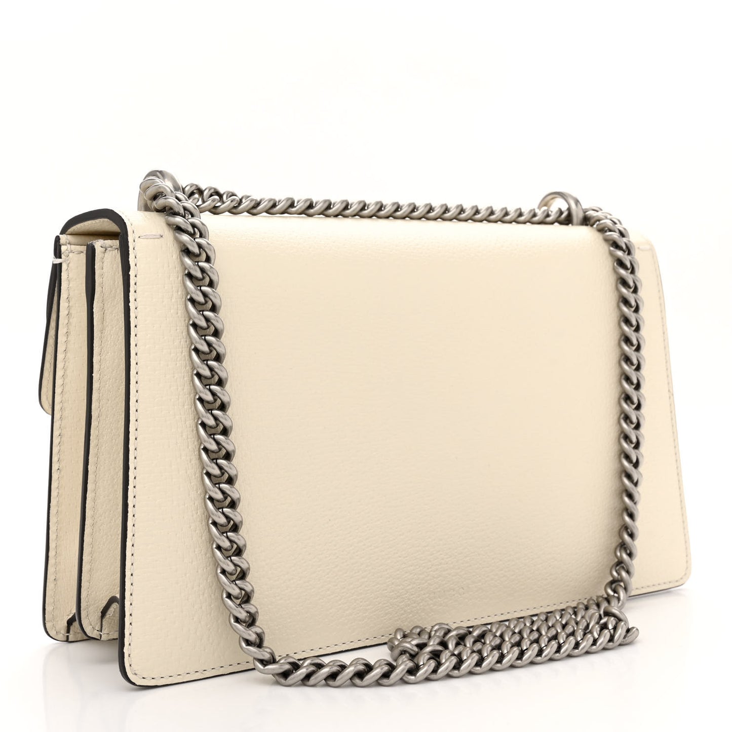 Textured Calfskin Crystal Small Dionysus Shoulder Bag Mystic White