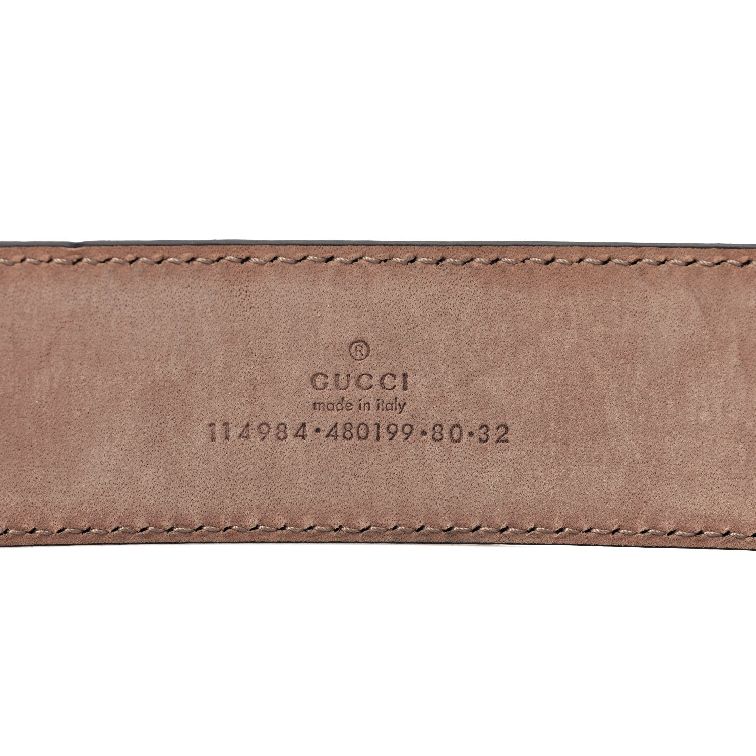 Gucci Guccissima Interlocking G Belt 80 32 Deep Cobalt 5 of 5