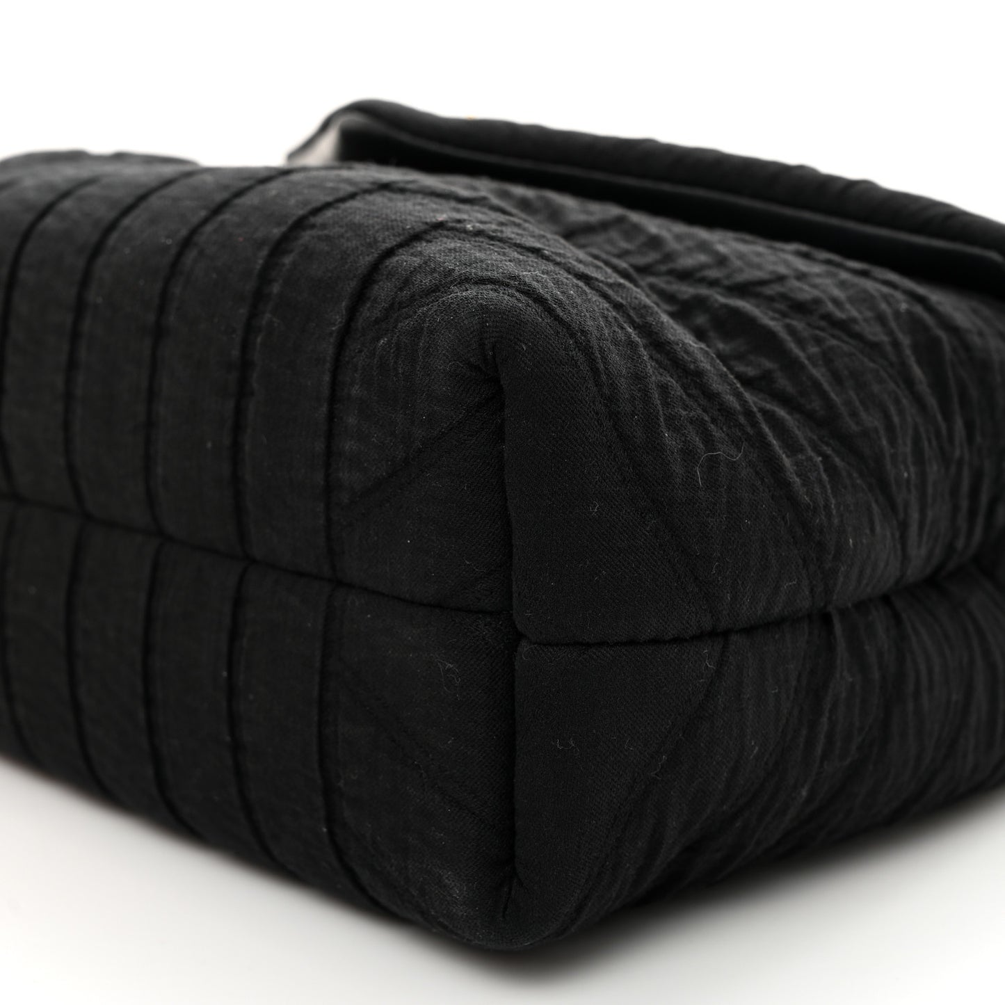 Cotton Gauze Y Quilted Monogram Small Loulou Chain Satchel Black