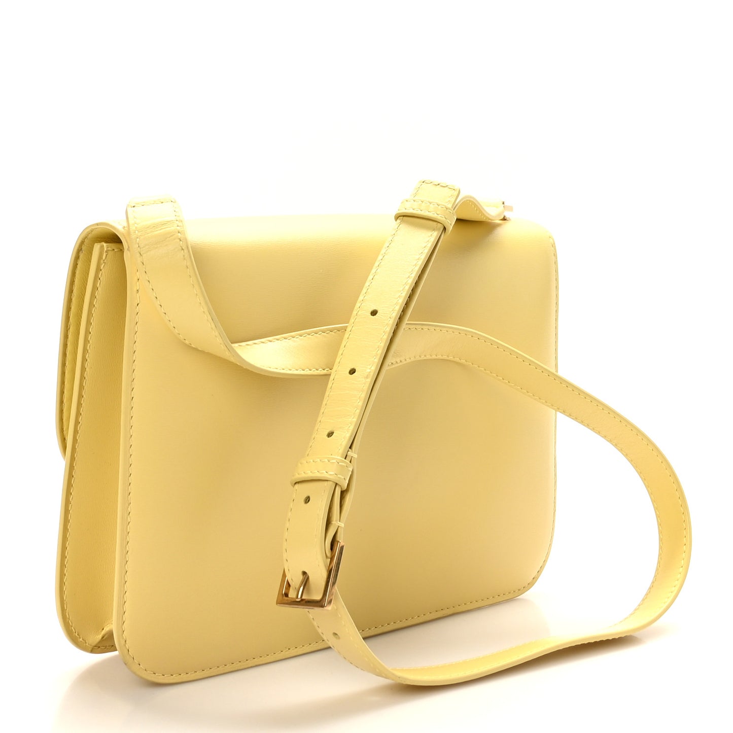 Smooth Calfskin Carre Satchel Paille