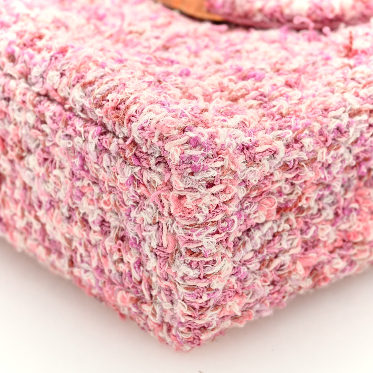 Chanel Tweed Quilted Mini Nano Kelly Shopper Pink 10 of 10