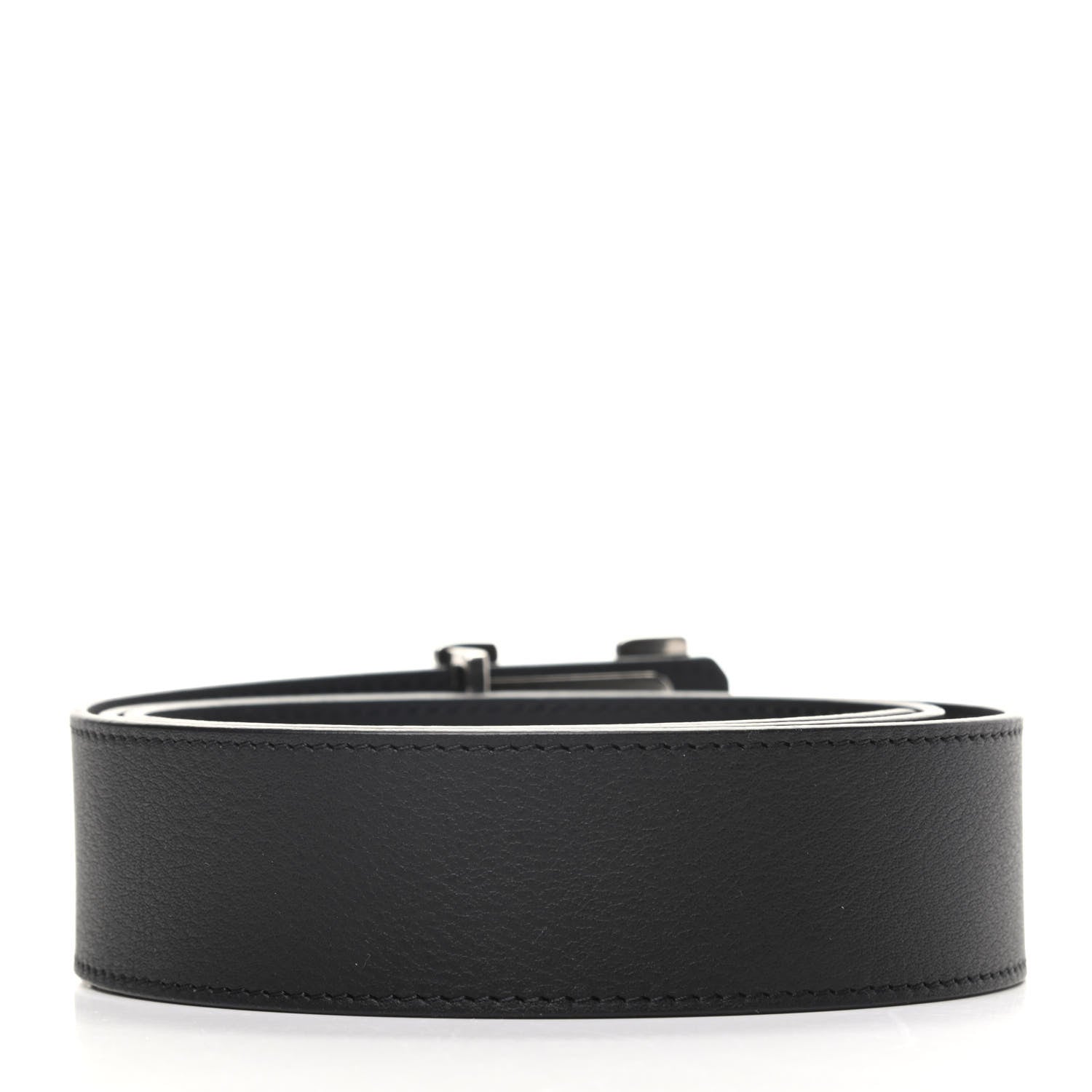 Louis Vuitton Calfskin LV Belt 100 40 Black 2 of 5