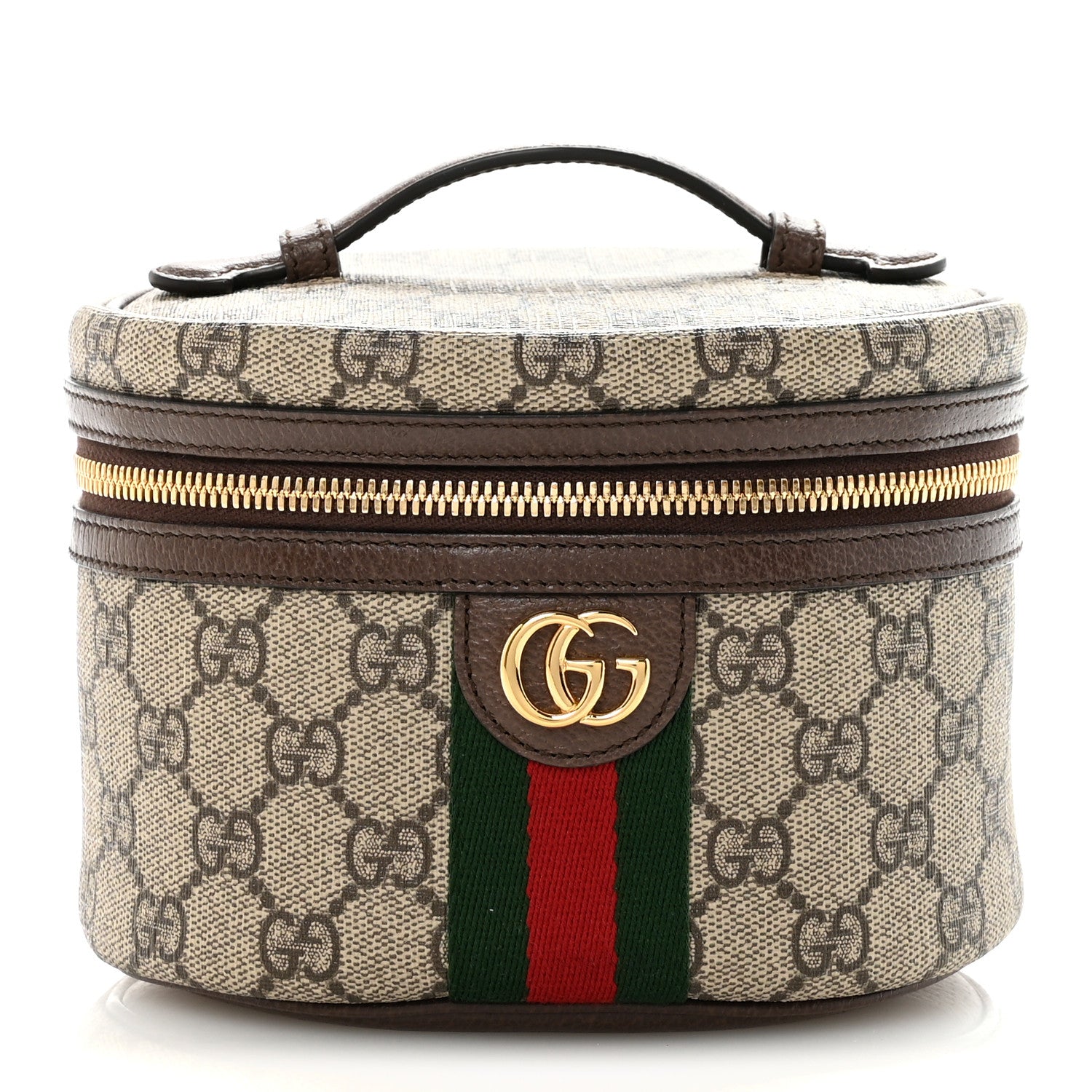Gucci GG Supreme Monogram Textured Calfskin Web Ophidia Vanity