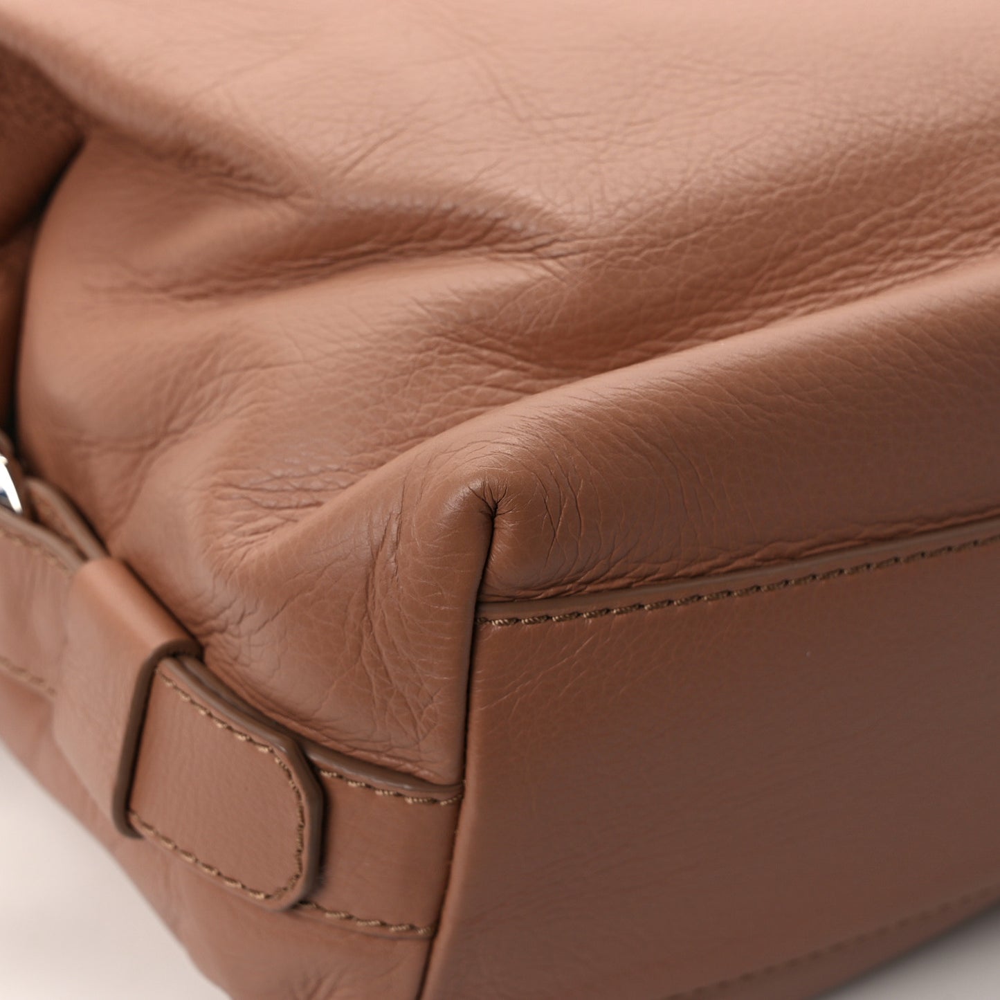 Waxy Grained Calfskin Small Nightingale Caramel