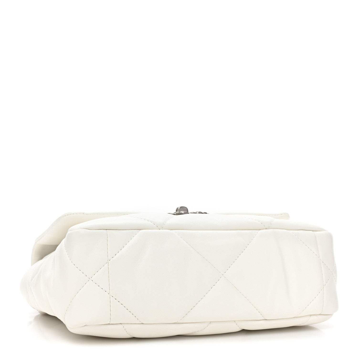 Chanel Lambskin Quilted Medium Chanel 19 Flap White 4 of 11