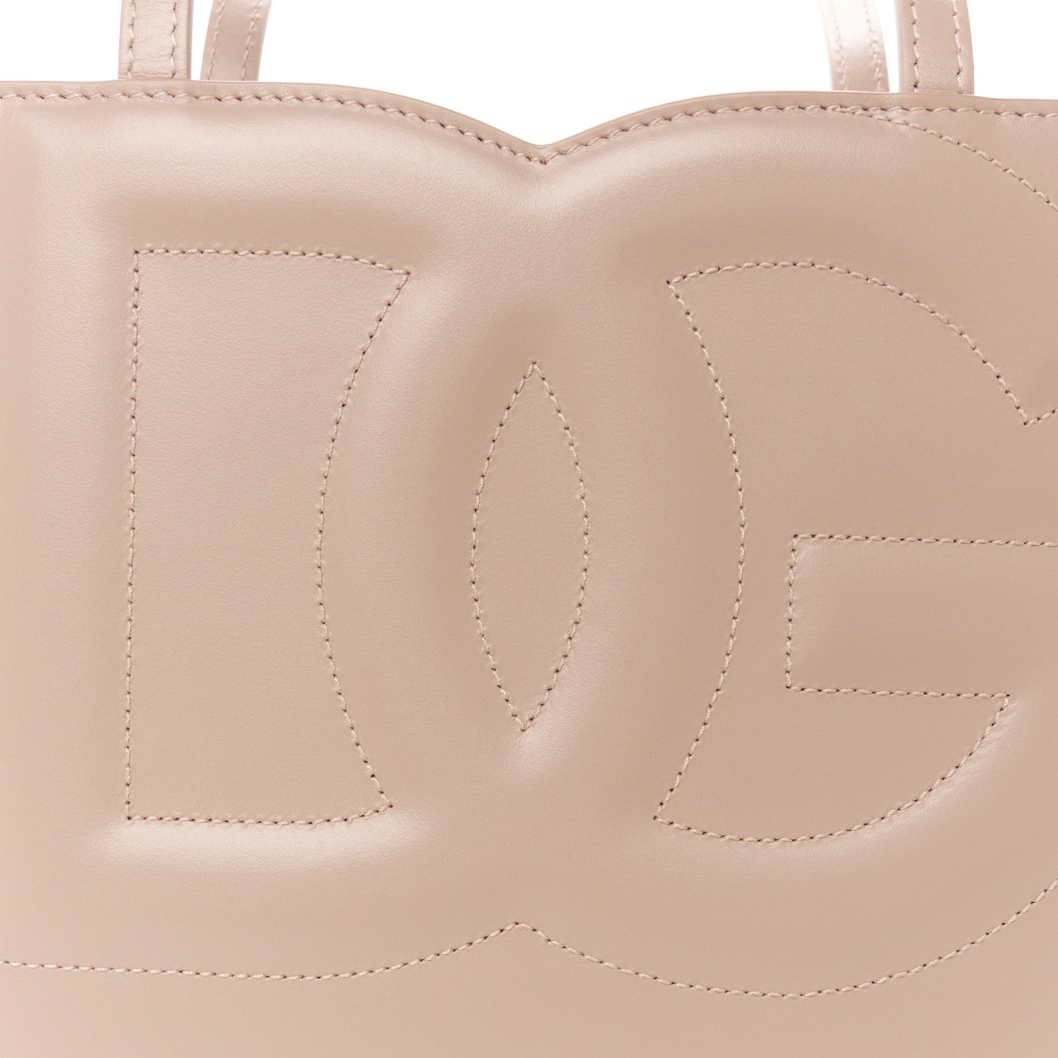 Dolce & Gabbana Calfskin Small DG Logo Shopper Tote Cipria 8 of 10