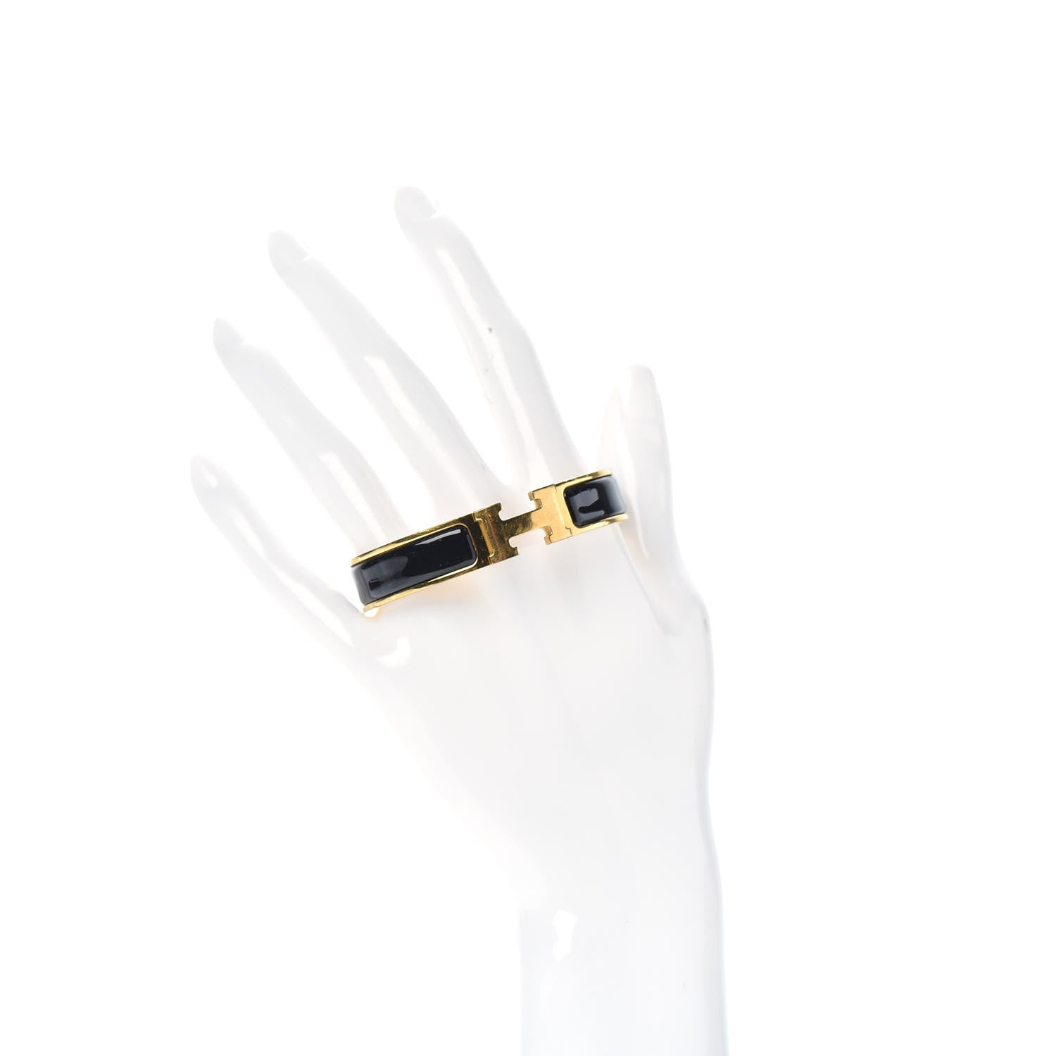 Hermes Enamel Narrow Clic Clac H Bracelet PM Black 2 of 4