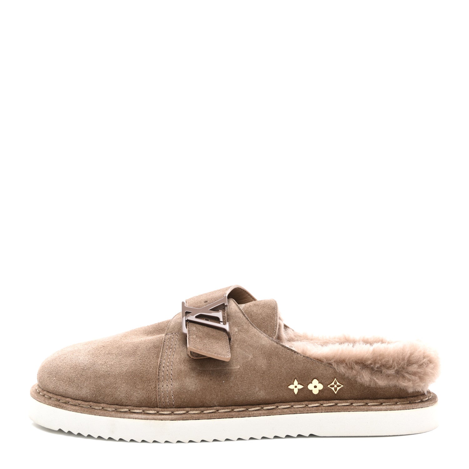 Louis Vuitton Monogram Fur LV Easy Mens Mules 9 Brown 1556410