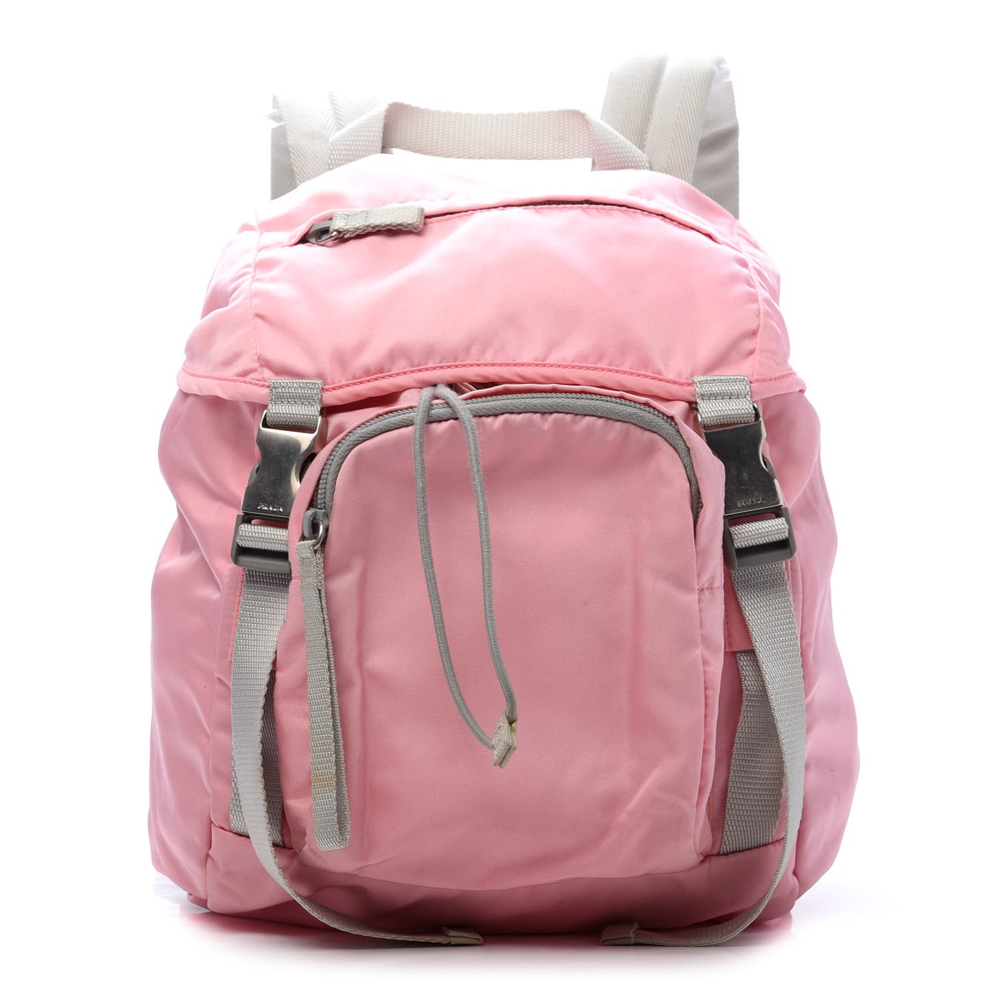 Nylon Vela Double Buckle Backpack Pink