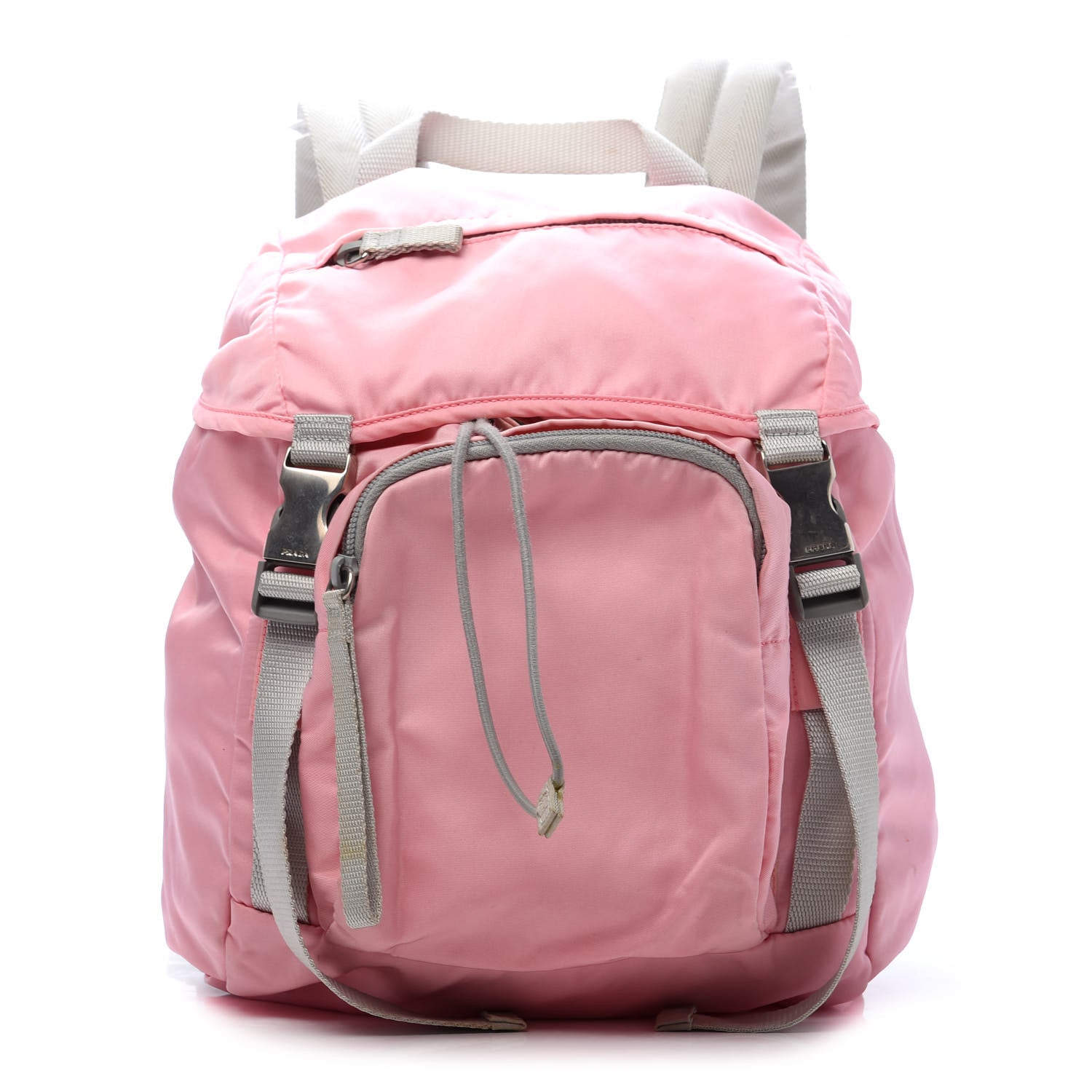 Prada Nylon Vela Double Buckle Backpack Pink 1 of 11