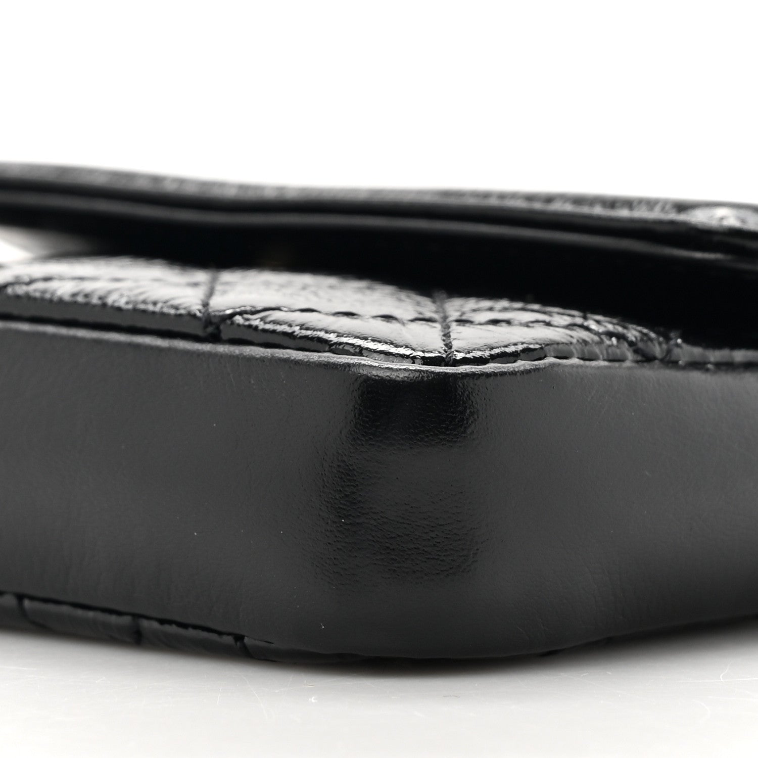 Chanel Shiny Aged Calfskin Quilted Waist Belt Bag Black 9 of 10