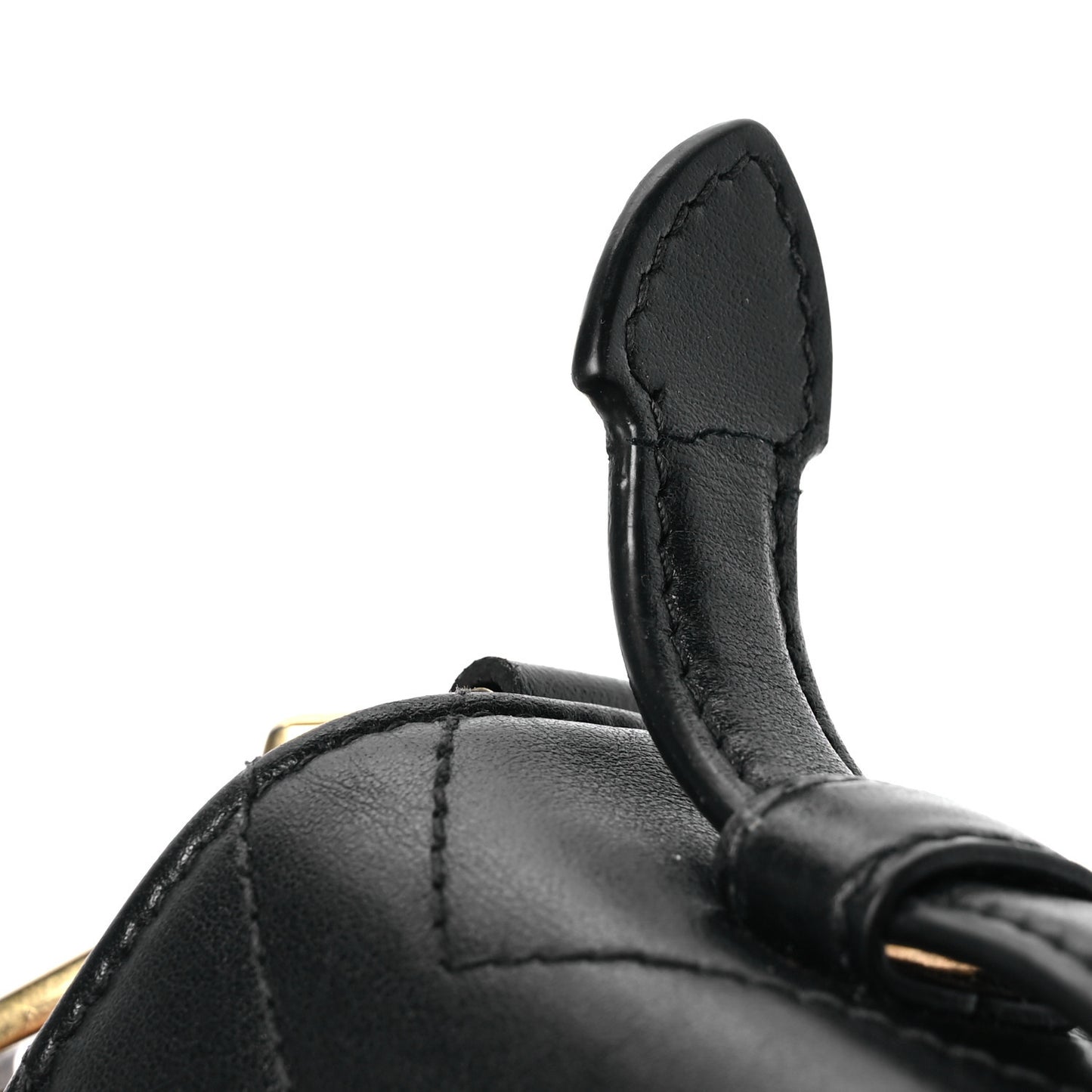 Calfskin Matelasse Mini GG Marmont Top Handle Shoulder Bag Black