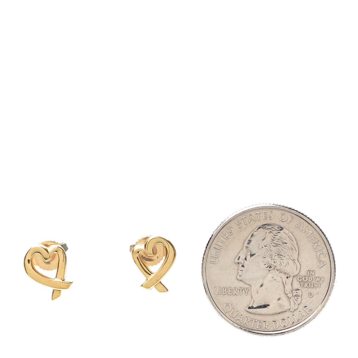 18K Yellow Gold Mini Paloma Picasso Loving Heart Earrings