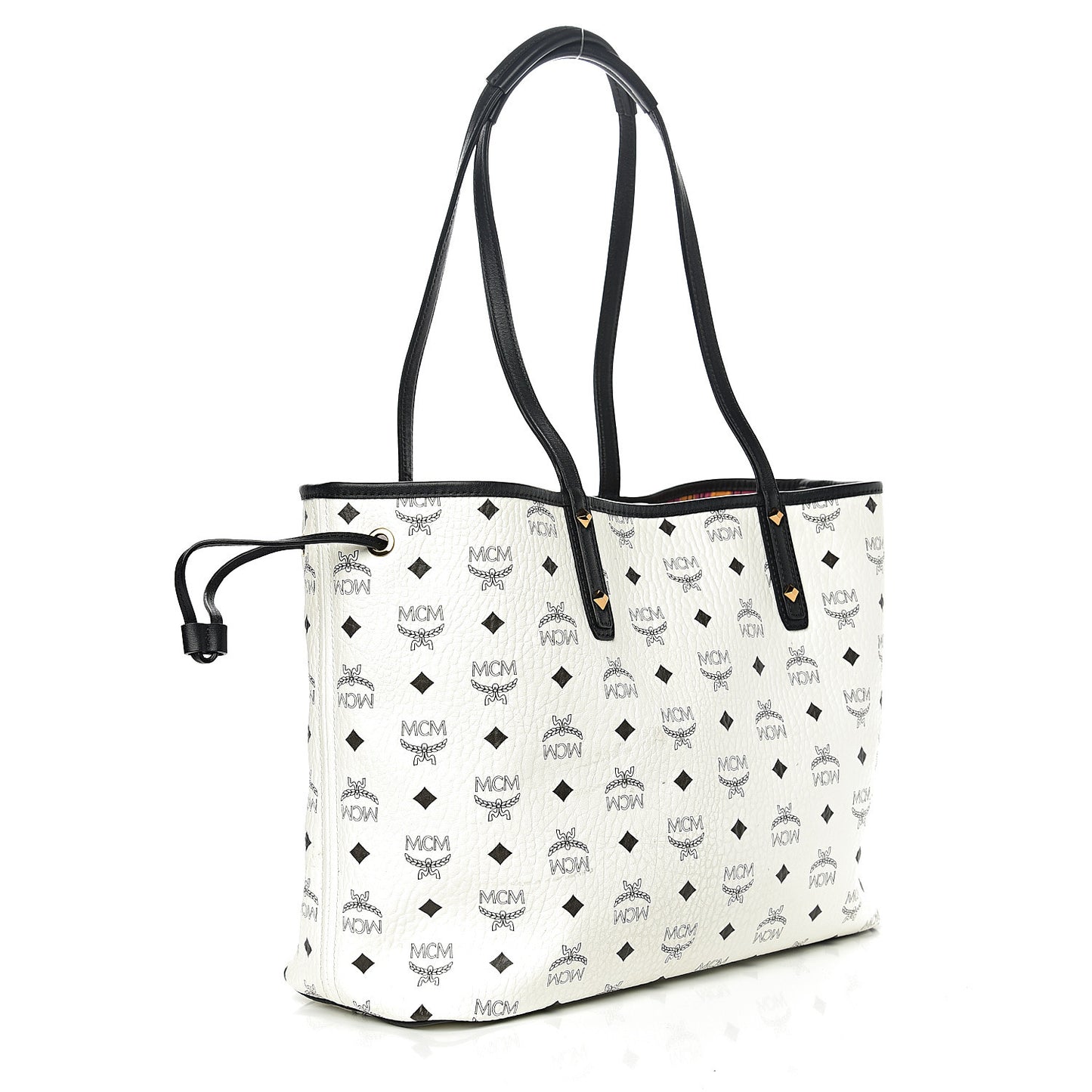 Visetos Medium Project Reversible Shopper Tote White