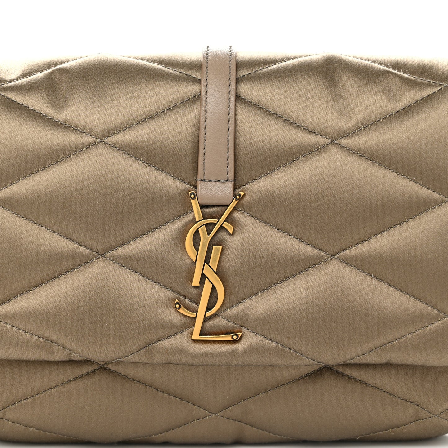 Satin Quilted Le 57 Diamond Shoulder Bag Mouse